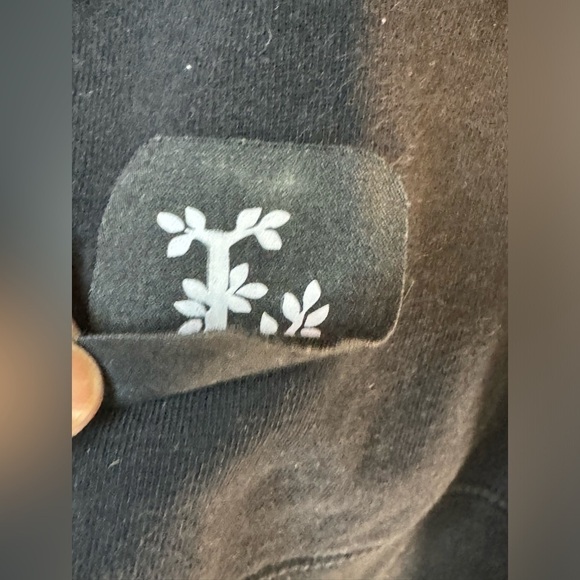 2XL LRG roots equipment zip up thick hoodie black with white logo 2 pockets - Picture 12 of 13